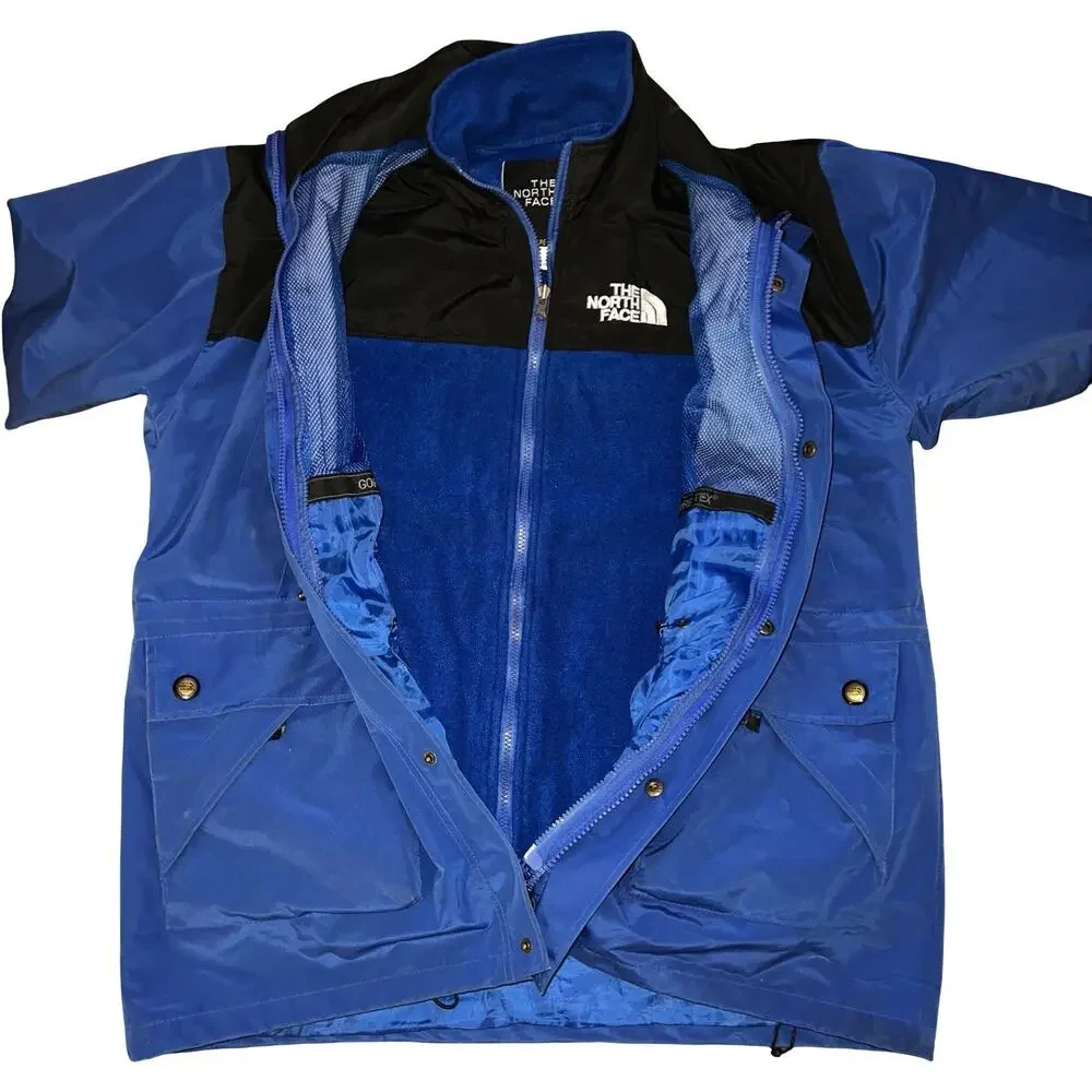 Vintage North Face Gore-Tex Parka Jacket & Fleece M Mountain Guide Outdoors 90s